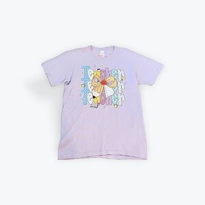Lavender Graphic Tee with Bow Artwork
